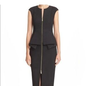Ted Baker Zip Peplum Classic Black Dress